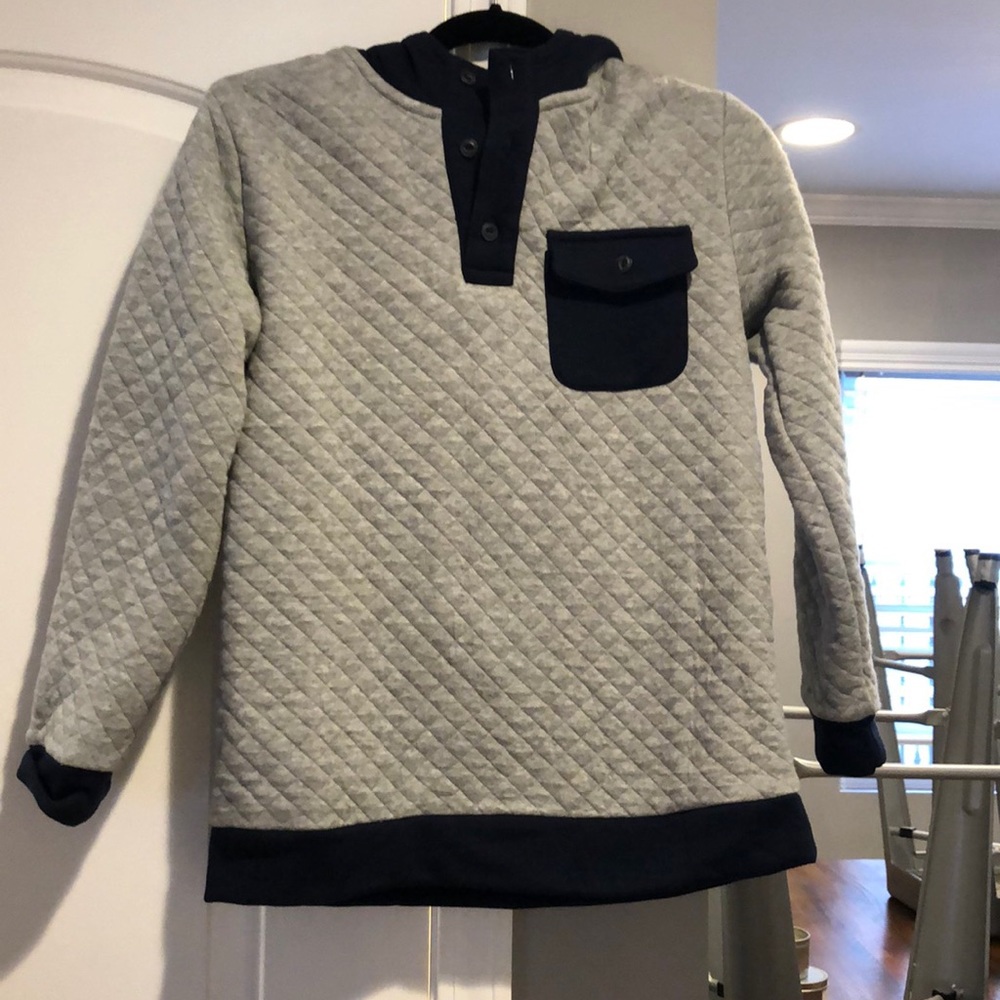 Old Navy Quilted Gray Hooded sweatshirt